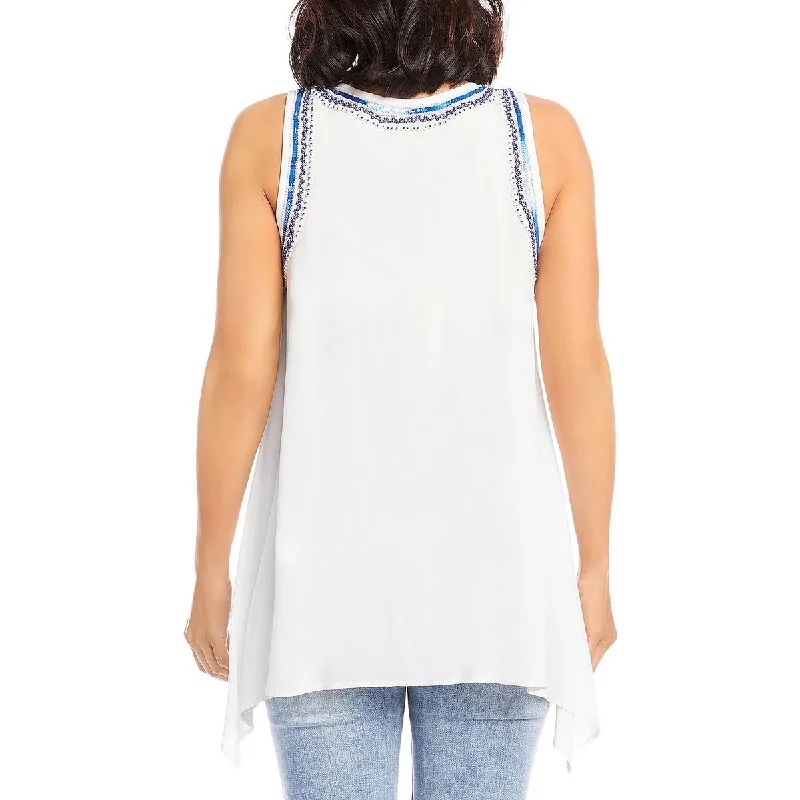 womens-button-down-v-neck-tank-top