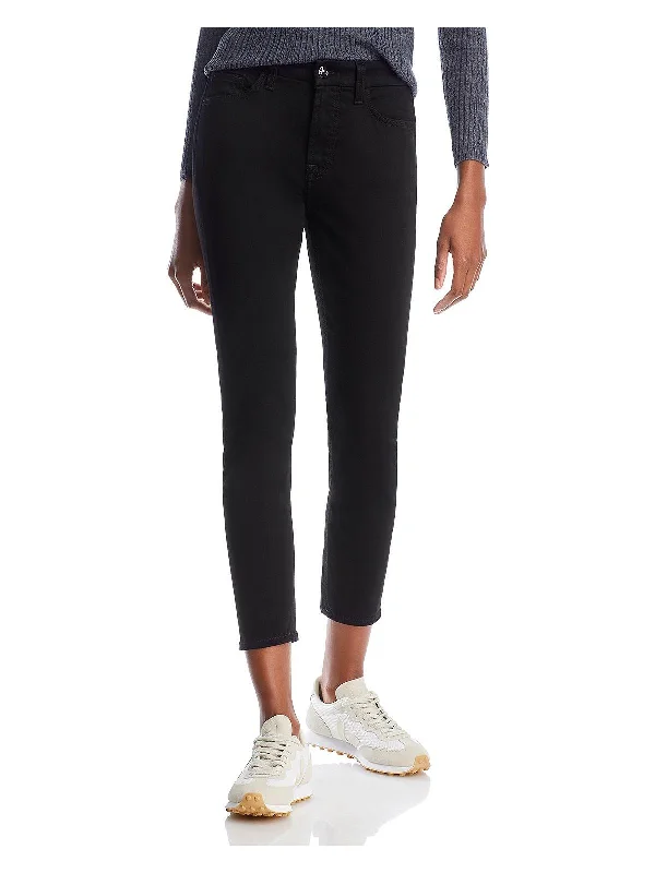 Womens Mid-Rise Ankle Skinny Jeans